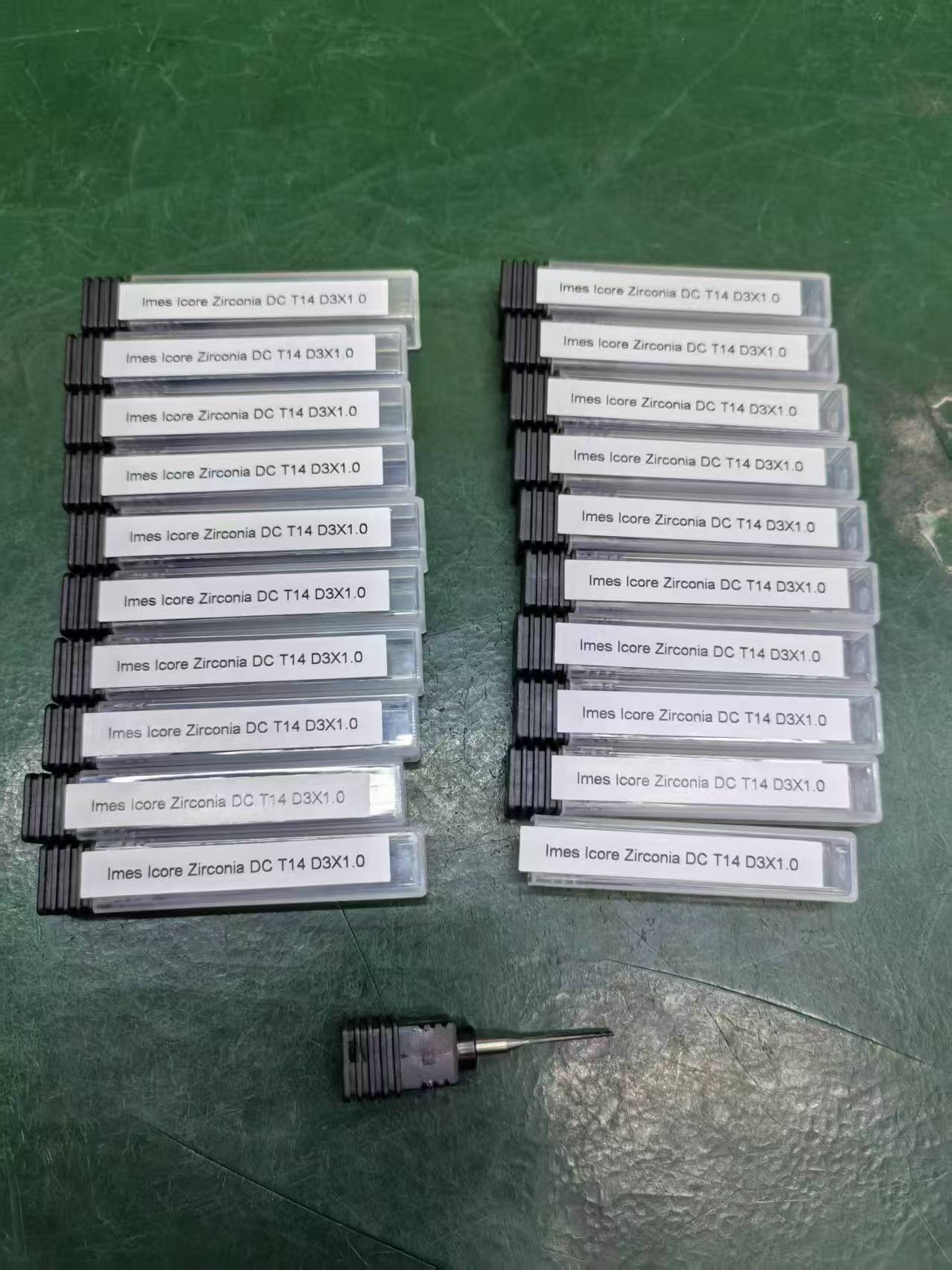 Dental milling burs in protective packaging