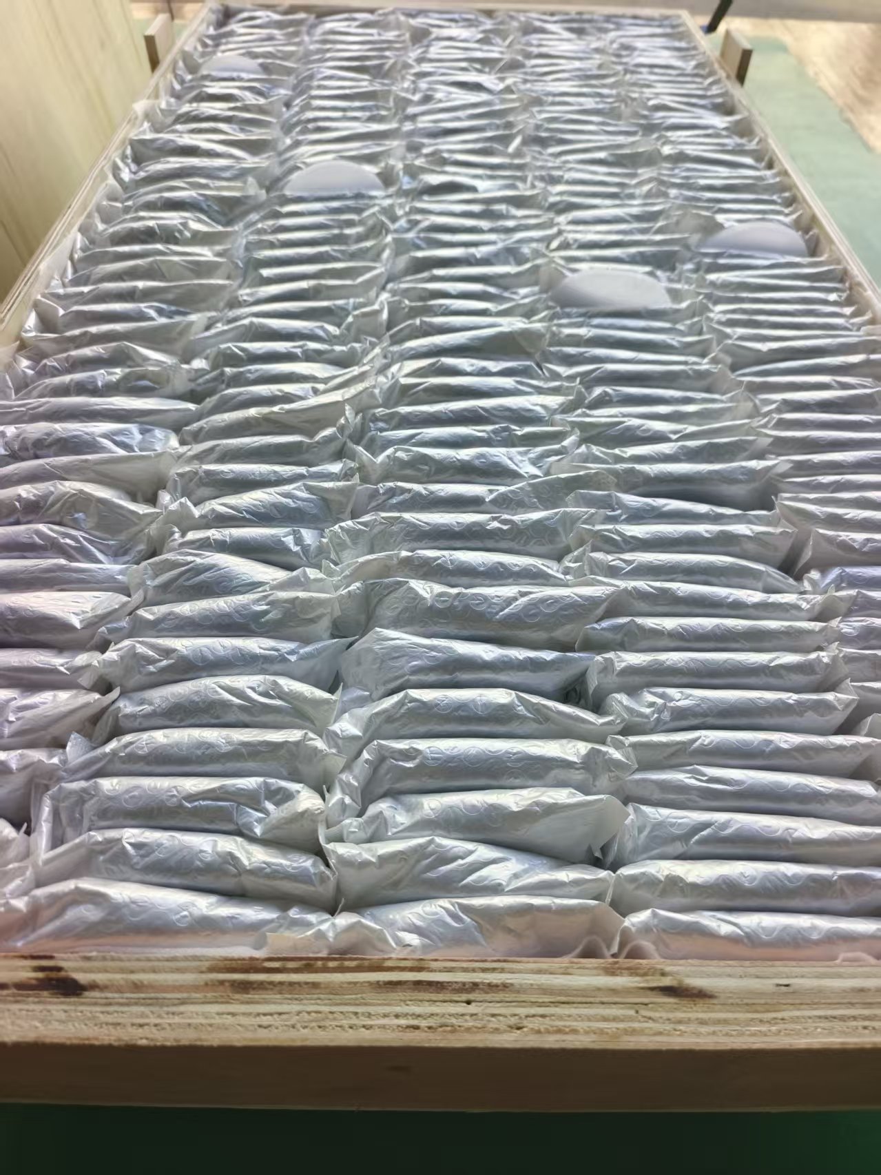 Titanium discs prepared for shipment
